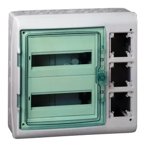 Распределительный шкаф Schneider Electric KAEDRA, 24 мод., IP65, навесной, пластик, дверь (ШНАЙДЕР) Распределительный шкаф Schneider Electric KAEDRA, 24 мод., IP65, навесной, пластик, дверь (ШНАЙДЕР)