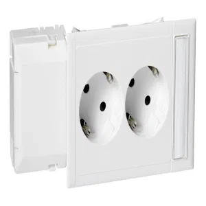 Розетка двухместная Schneider Electric THORSMAN, в кабель-канал монтаж, с заземлением, со шторками, белый, 5940044 (ШНАЙДЕР) Розетка двухместная Schneider Electric THORSMAN, в кабель-канал монтаж, с заземлением, со шторками, белый, 5940044 (ШНАЙДЕР)