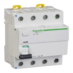 Schneider Electric Acti 9 УЗО iID 4P 40 A, 100 mA (A), A-тип (A9R22440) (ШНАЙДЕР) Schneider Electric Acti 9 УЗО iID 4P 40 A, 100 mA (A), A-тип (A9R22440) (ШНАЙДЕР)