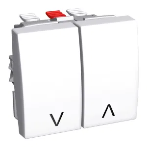 Schneider Electric ALB44089 — выключатель жалюзи нажимной, белый RAL 9003 (ШНАЙДЕР) Schneider Electric ALB44089 — выключатель жалюзи нажимной, белый RAL 9003 (ШНАЙДЕР)
