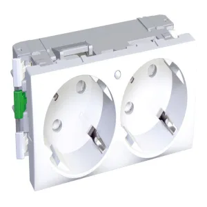 Розетка двухместная Schneider Electric ALTIRA, скрытый монтаж, с заземлением, со шторками, белый (ШНАЙДЕР) Розетка двухместная Schneider Electric ALTIRA, скрытый монтаж, с заземлением, со шторками, белый (ШНАЙДЕР)