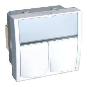 Schneider Electric ALB44355N розетка компьютерная 2xRJ45, категория 5e, белая (ШНАЙДЕР) Schneider Electric ALB44355N розетка компьютерная 2xRJ45, категория 5e, белая (ШНАЙДЕР)