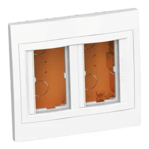 Коробка скрытого монтажа 2x2 вертикальная рамка R9003 (ШНАЙДЕР) Коробка скрытого монтажа 2x2 вертикальная рамка R9003 (ШНАЙДЕР)