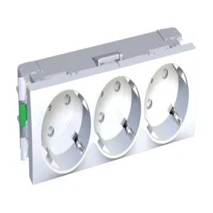 Розетка трехместная Schneider Electric ALTIRA, скрытый монтаж, с заземлением, со шторками, белый (ШНАЙДЕР) Розетка трехместная Schneider Electric ALTIRA, скрытый монтаж, с заземлением, со шторками, белый (ШНАЙДЕР)