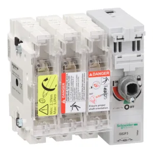 Schneider Electric TeSys GS GS2F3 - рубильник с предохранителем 50 А, 3P, 14x51 (ШНАЙДЕР) Schneider Electric TeSys GS GS2F3 - рубильник с предохранителем 50 А, 3P, 14x51 (ШНАЙДЕР)