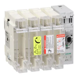 Schneider Electric TeSys GS2G4 - выключатель-разъединитель-предохранитель 63 А, 4P, размер 00C (ШНАЙДЕР) Schneider Electric TeSys GS2G4 - выключатель-разъединитель-предохранитель 63 А, 4P, размер 00C (ШНАЙДЕР)