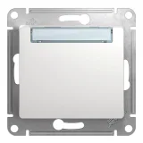 Schneider Electric GSL000119 Glossa — одноклавишный кнопочный выключатель с полем для надписи, белый