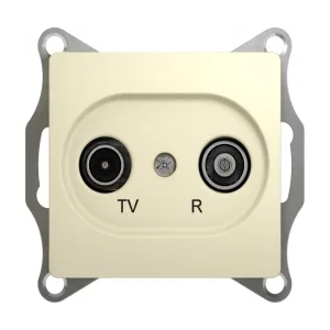 Розетка TV-FM Schneider Electric GLOSSA, проходная, бежевый (ШНАЙДЕР) Розетка TV-FM Schneider Electric GLOSSA, проходная, бежевый (ШНАЙДЕР)