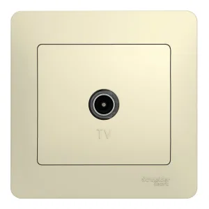 Розетка TV Schneider Electric GLOSSA, одиночная, бежевый (ШНАЙДЕР) Розетка TV Schneider Electric GLOSSA, одиночная, бежевый (ШНАЙДЕР)