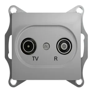 Розетка TV-FM Schneider Electric GLOSSA, проходная, алюминий (ШНАЙДЕР) Розетка TV-FM Schneider Electric GLOSSA, проходная, алюминий (ШНАЙДЕР)