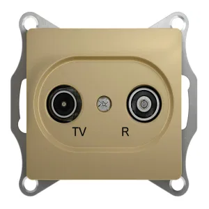 Розетка TV-FM Schneider Electric GLOSSA, проходная, титан (ШНАЙДЕР) Розетка TV-FM Schneider Electric GLOSSA, проходная, титан (ШНАЙДЕР)