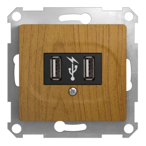 Schneider Electric GSL000532 — розетка 2xUSB Glossa, дуб (ШНАЙДЕР) Schneider Electric GSL000532 — розетка 2xUSB Glossa, дуб (ШНАЙДЕР)