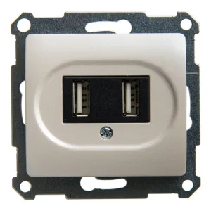 Schneider Electric GSL000632, розетка 2xUSB Glossa, перламутр (ШНАЙДЕР) Schneider Electric GSL000632, розетка 2xUSB Glossa, перламутр (ШНАЙДЕР)
