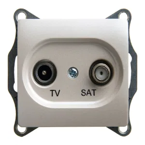 Розетка TV-SAT Schneider Electric GLOSSA, проходная, перламутр (ШНАЙДЕР) Розетка TV-SAT Schneider Electric GLOSSA, проходная, перламутр (ШНАЙДЕР)