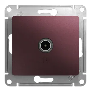Розетка TV Schneider Electric GLOSSA, оконечная, баклажановый (ШНАЙДЕР) Розетка TV Schneider Electric GLOSSA, оконечная, баклажановый (ШНАЙДЕР)