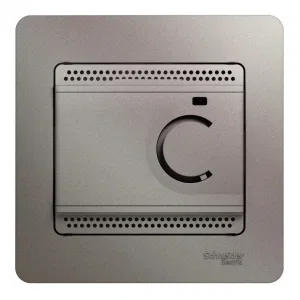 Schneider Electric Glossa GSL001238, термостат для теплого пола, платина (ШНАЙДЕР) Schneider Electric Glossa GSL001238, термостат для теплого пола, платина (ШНАЙДЕР)