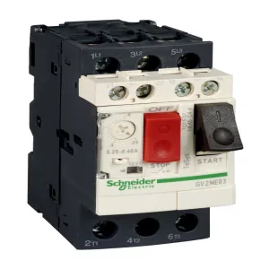 Силовой автомат для защиты двигателя Schneider Electric TeSys GV2 0.25А 3P, термомагнитный расцепитель (ШНАЙДЕР) Силовой автомат для защиты двигателя Schneider Electric TeSys GV2 0.25А 3P, термомагнитный расцепитель (ШНАЙДЕР)