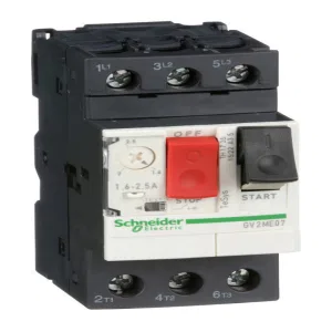 Schneider Electric GV2ME07 - автоматический выключатель для защиты двигателя 2,5 А, 3P, TeSys GV2 (ШНАЙДЕР) Schneider Electric GV2ME07 - автоматический выключатель для защиты двигателя 2,5 А, 3P, TeSys GV2 (ШНАЙДЕР)