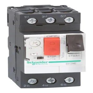 Силовой автомат для защиты двигателя Schneider Electric TeSys GV2 10А 3P, термомагнитный расцепитель (ШНАЙДЕР) Силовой автомат для защиты двигателя Schneider Electric TeSys GV2 10А 3P, термомагнитный расцепитель (ШНАЙДЕР)