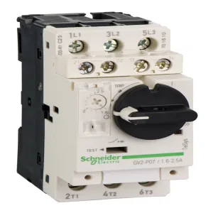 Силовой автомат для защиты двигателя Schneider Electric TeSys GV2 2.5А 3P, термомагнитный расцепитель (ШНАЙДЕР) Силовой автомат для защиты двигателя Schneider Electric TeSys GV2 2.5А 3P, термомагнитный расцепитель (ШНАЙДЕР)