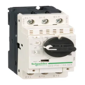 Schneider Electric TeSys GV2P32 — автоматический выключатель для защиты двигателя 24–32 А, 3P (ШНАЙДЕР) Schneider Electric TeSys GV2P32 — автоматический выключатель для защиты двигателя 24–32 А, 3P (ШНАЙДЕР)