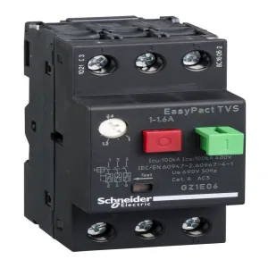 Силовой автомат для защиты двигателя Schneider Electric EasyPact TVS 1.6А 3P, термомагнитный расцепитель (ШНАЙДЕР) Силовой автомат для защиты двигателя Schneider Electric EasyPact TVS 1.6А 3P, термомагнитный расцепитель (ШНАЙДЕР)