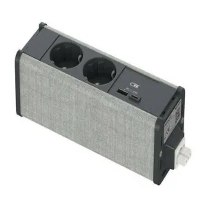 Unica System+ Блок 2хРозетка (2К+З) и 2хUSB типа A//C АНТРАЦИТ//СЕРАЯ ТКАНЬ (ШНАЙДЕР) Unica System+ Блок 2хРозетка (2К+З) и 2хUSB типа A//C АНТРАЦИТ//СЕРАЯ ТКАНЬ (ШНАЙДЕР)