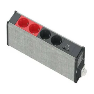 Unica System+ Блок 2хРозетка БЕЛАЯ+2хРозетка КРАСНАЯ+2хUSB A//C АНТР.//СЕРАЯ ТКАНЬ (ШНАЙДЕР) Unica System+ Блок 2хРозетка БЕЛАЯ+2хРозетка КРАСНАЯ+2хUSB A//C АНТР.//СЕРАЯ ТКАНЬ (ШНАЙДЕР)