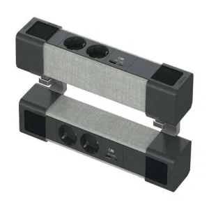Unica System+ Блок двойной на струбцинах 2х(2хРоз.+2USB A//C) АНТР//СЕРАЯ ТКАНЬ (ШНАЙДЕР) Unica System+ Блок двойной на струбцинах 2х(2хРоз.+2USB A//C) АНТР//СЕРАЯ ТКАНЬ (ШНАЙДЕР)
