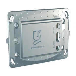 Schneider Electric MGU5.064.30 — розетка для электробритв, алюминий (ШНАЙДЕР) Schneider Electric MGU5.064.30 — розетка для электробритв, алюминий (ШНАЙДЕР)