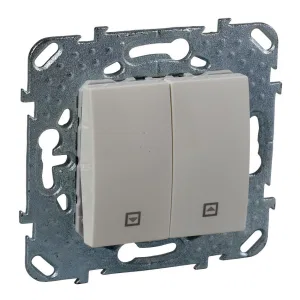 Schneider Electric UNICA MGU5.207.25ZD - выключатель для жалюзи, кнопочный, 2-клавишный, бежевый (ШНАЙДЕР) Schneider Electric UNICA MGU5.207.25ZD - выключатель для жалюзи, кнопочный, 2-клавишный, бежевый (ШНАЙДЕР)