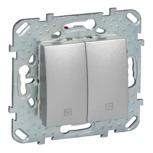 Schneider Electric MGU5.207.30ZD — выключатель для жалюзи Unica Top, кнопочный, алюминий (ШНАЙДЕР) Schneider Electric MGU5.207.30ZD — выключатель для жалюзи Unica Top, кнопочный, алюминий (ШНАЙДЕР)