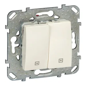 Schneider Electric UNICA MGU5.208.25ZD - выключатель для жалюзи, 2-клавишный, бежевый (ШНАЙДЕР) Schneider Electric UNICA MGU5.208.25ZD - выключатель для жалюзи, 2-клавишный, бежевый (ШНАЙДЕР)