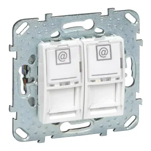 Schneider Electric UNICA MGU5.2424.18ZD двойная розетка 2xRJ45 Cat.6, белый (ШНАЙДЕР) Schneider Electric UNICA MGU5.2424.18ZD двойная розетка 2xRJ45 Cat.6, белый (ШНАЙДЕР)