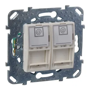 Schneider Electric MGU5.2424.25ZD розетка 2xRJ45 Cat. 6 Unica, бежевый (ШНАЙДЕР) Schneider Electric MGU5.2424.25ZD розетка 2xRJ45 Cat. 6 Unica, бежевый (ШНАЙДЕР)