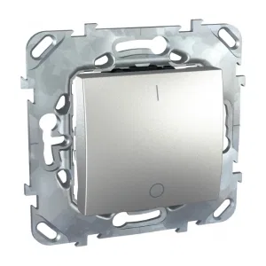Выключатель 1-клавишный двухполюсный Schneider Electric UNICA TOP, скрытый монтаж, алюминий (ШНАЙДЕР) Выключатель 1-клавишный двухполюсный Schneider Electric UNICA TOP, скрытый монтаж, алюминий (ШНАЙДЕР)