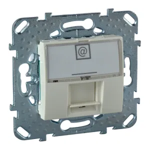 Розетка 1xRJ45 Cat.6 Schneider Electric UNICA, бежевый (ШНАЙДЕР) Розетка 1xRJ45 Cat.6 Schneider Electric UNICA, бежевый (ШНАЙДЕР)