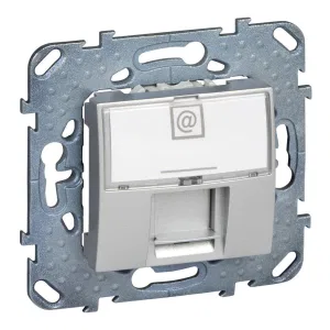 Розетка 1xRJ45 Cat.6 Schneider Electric UNICA TOP, алюминий (ШНАЙДЕР) Розетка 1xRJ45 Cat.6 Schneider Electric UNICA TOP, алюминий (ШНАЙДЕР)