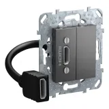Schneider Electric UNICA TOP коннектор HDMI, графит MGU5.430.12ZD