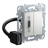 Schneider Electric UNICA TOP MGU5.430.30ZD, HDMI, алюминий