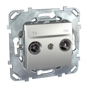 Розетка TV-FM Schneider Electric, проходная, алюминий (ШНАЙДЕР) Розетка TV-FM Schneider Electric, проходная, алюминий (ШНАЙДЕР)