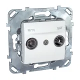 Schneider Electric MGU5.455.18ZD ТВ-розетка оконечная, белая