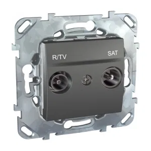 Розетка TV-FM-SAT Schneider Electric, проходная, графит (ШНАЙДЕР) Розетка TV-FM-SAT Schneider Electric, проходная, графит (ШНАЙДЕР)