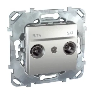 Розетка TV-FM-SAT Schneider Electric, проходная, алюминий (ШНАЙДЕР) Розетка TV-FM-SAT Schneider Electric, проходная, алюминий (ШНАЙДЕР)