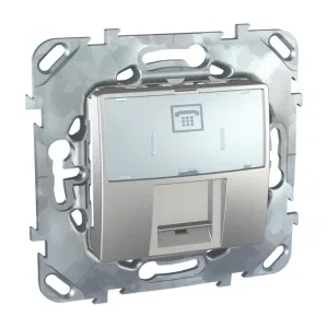 Schneider Electric Розетка телефонная RJ12 UNICA TOP, алюминий, MGU5.493.30ZD (ШНАЙДЕР) Schneider Electric Розетка телефонная RJ12 UNICA TOP, алюминий, MGU5.493.30ZD (ШНАЙДЕР)