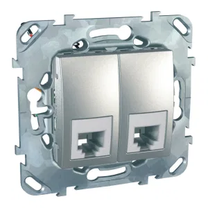 Schneider Electric MGU5.9090.30ZD розетка телефонная двойная 2×RJ11, алюминий (ШНАЙДЕР) Schneider Electric MGU5.9090.30ZD розетка телефонная двойная 2×RJ11, алюминий (ШНАЙДЕР)