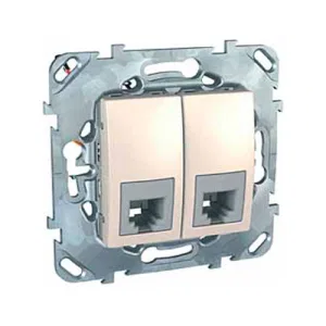Schneider Electric MGU5.9191.25ZD розетка телефонная двойная 2×RJ12, бежевый (ШНАЙДЕР) Schneider Electric MGU5.9191.25ZD розетка телефонная двойная 2×RJ12, бежевый (ШНАЙДЕР)