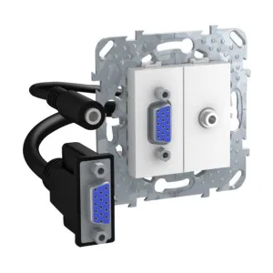 Коннектор VGA+mini-jack Schneider Electric UNICA, белый, MGU5.932.18ZD (ШНАЙДЕР) Коннектор VGA+mini-jack Schneider Electric UNICA, белый, MGU5.932.18ZD (ШНАЙДЕР)