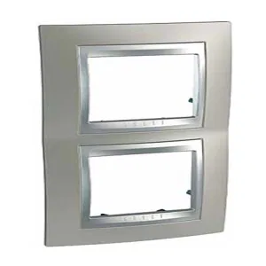 Рамка 2 поста Schneider Electric UNICA TOP, вертикальная, никель (ШНАЙДЕР) Рамка 2 поста Schneider Electric UNICA TOP, вертикальная, никель (ШНАЙДЕР)