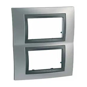 Рамка 2 поста Schneider Electric UNICA TOP, вертикальная, хром матовый (ШНАЙДЕР) Рамка 2 поста Schneider Electric UNICA TOP, вертикальная, хром матовый (ШНАЙДЕР)